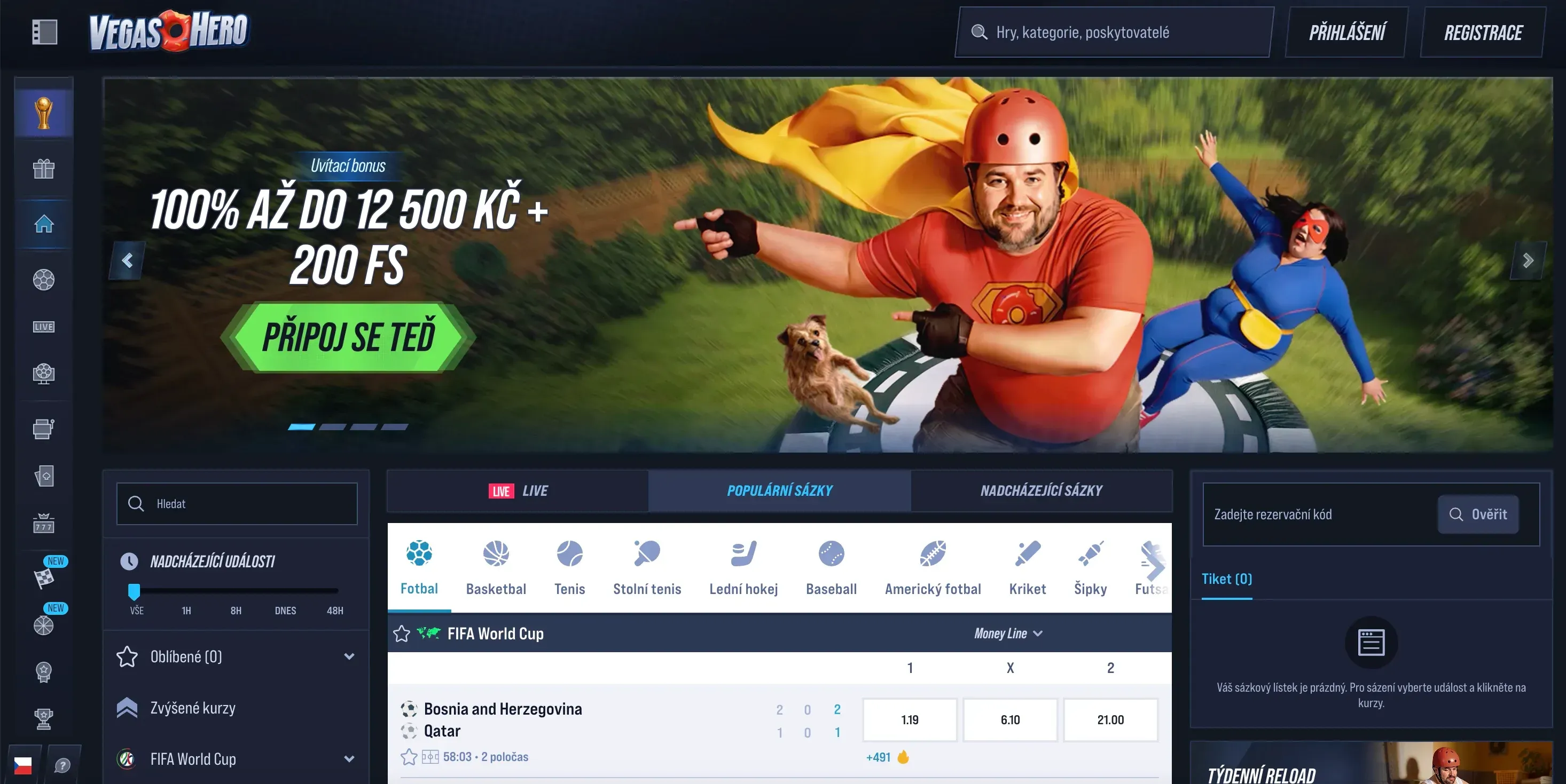 Domovská stránka VegasHero casino